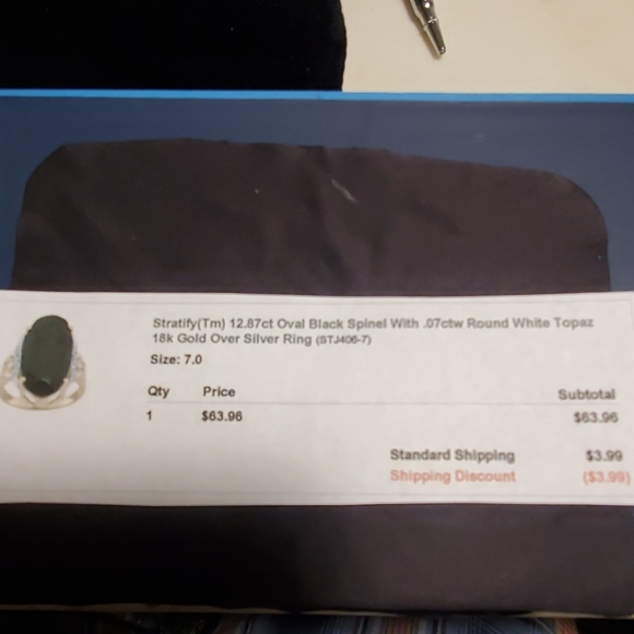 Stratify 12.87ct Oval Black Spinel Ring - Picture 4 of 5